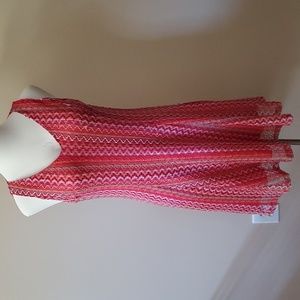 Orange and Pink Cato sleeveless dress